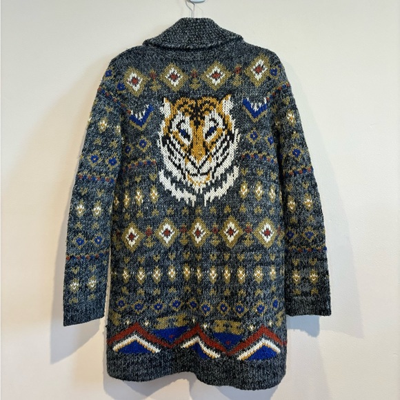 Free People  |  MASCOT Cardigan Tiger Sweater  |  Sz Small - Picture 3 of 10